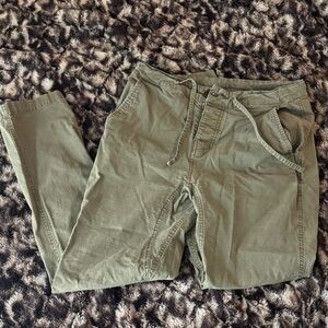 Olive Green Casual Pants